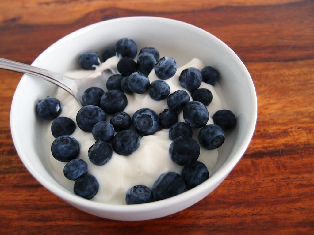 morgenmad, græsk yoghurt, blåbær, lchf, sukkerfri