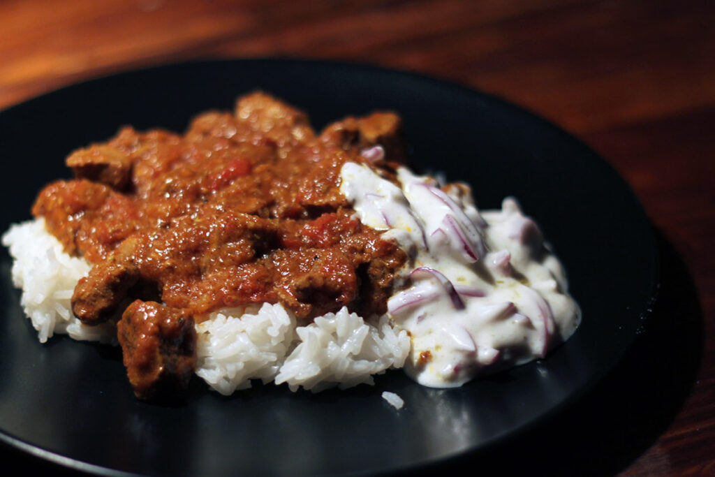 Lamb bhuna indisk lammeret Piskeriset på Eventyr