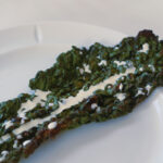 grillet palmekål, grillet kål, grill, palmekål, flødedressing, citrondressing, dressing, citron, fløde,