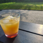 solnedgang, alkoholfri drink, drink, cocktail, appelsinjuice, lime, limesaft, grenadine