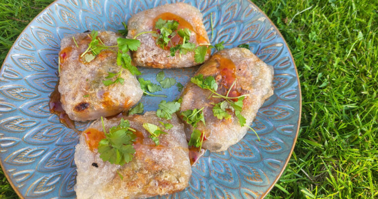 Stegte rispapirpakker