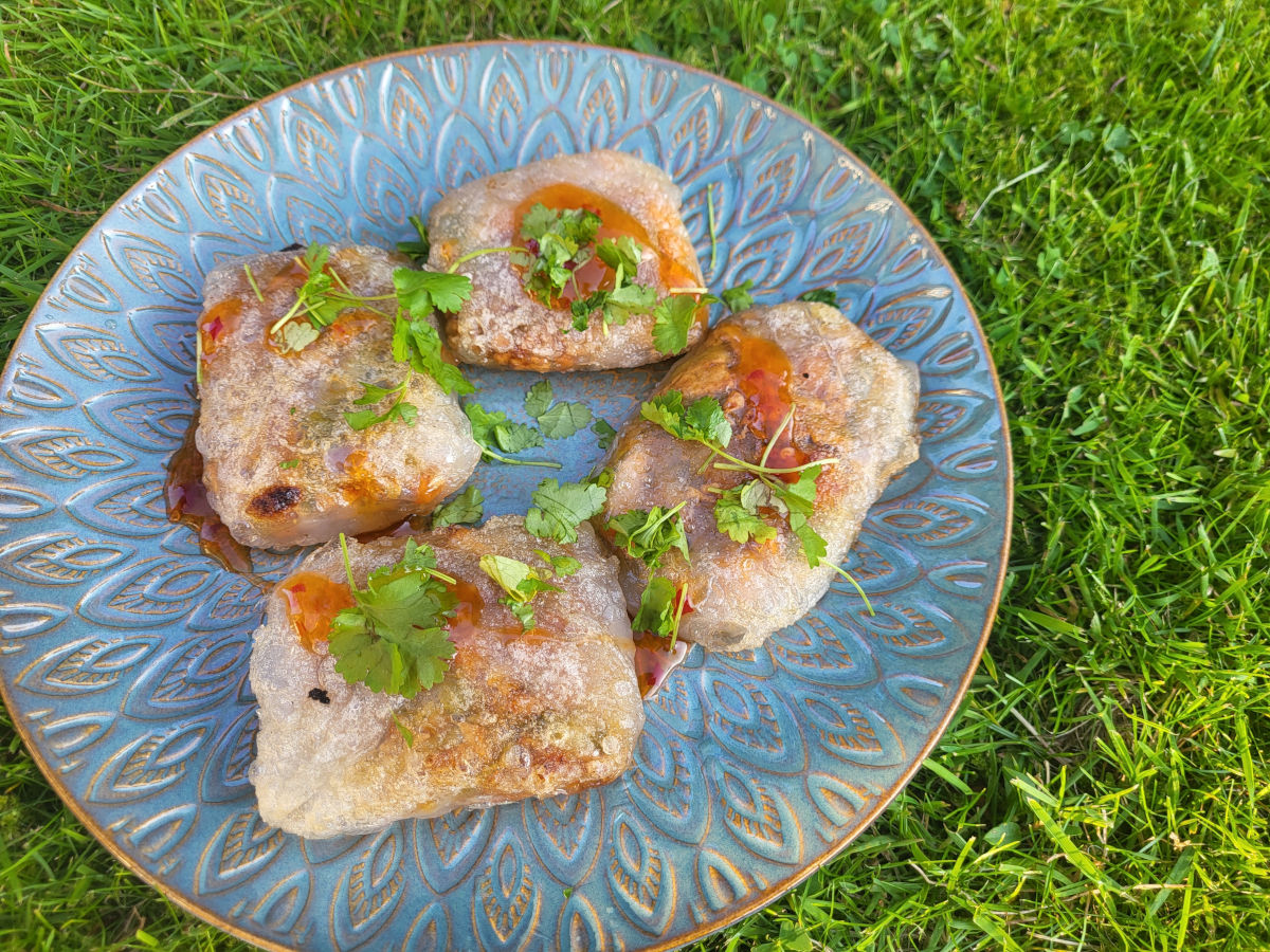 Stegte rispapirpakker