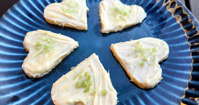 Hvide marcipanhjerter