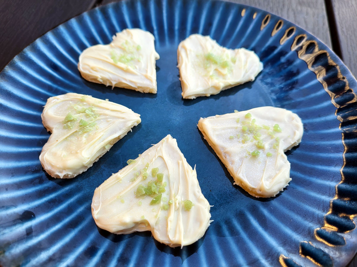 Hvide marcipanhjerter