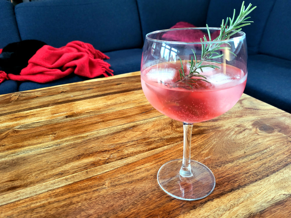 Jule gin & tonic med tranebær