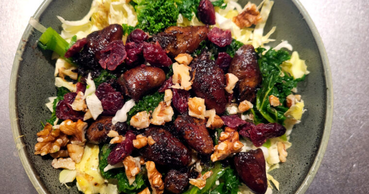 Salat med kyllingehjerter