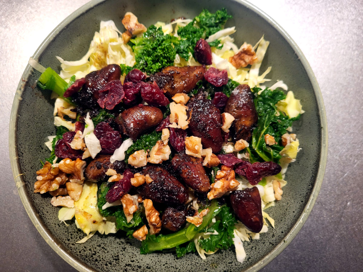 Salat med kyllingehjerter