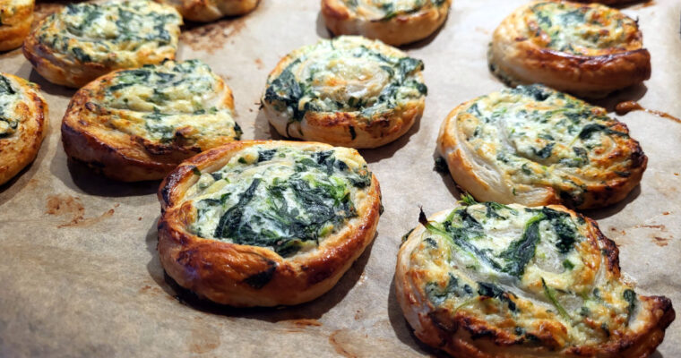 Spinatsnurrer med ricotta