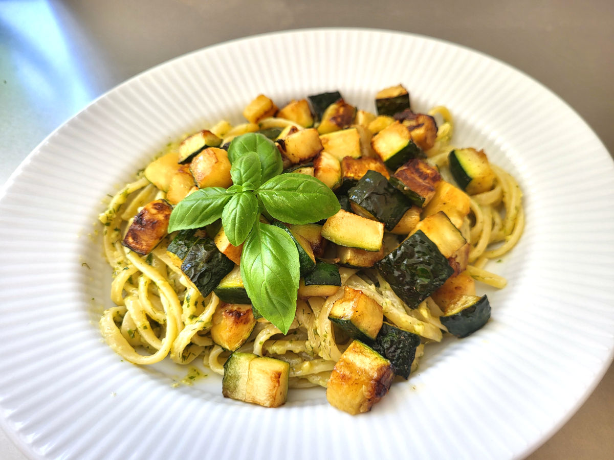 Stegt squash og pasta